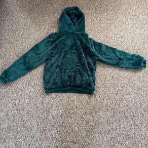 Fuzzy Green Sweatshirt